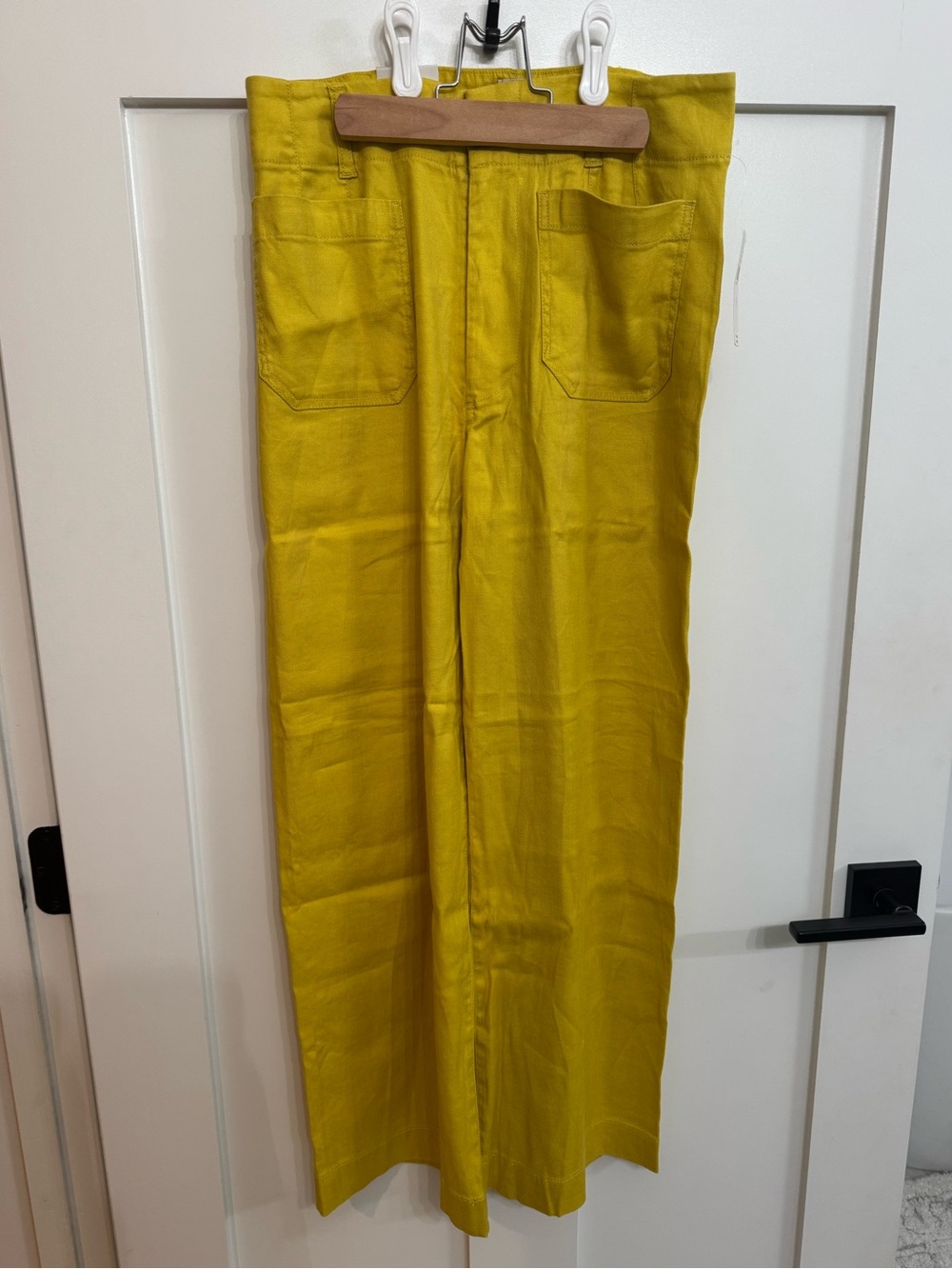 Maeve The Colette Linen Stretch High-Rise Wide-Leg Pants